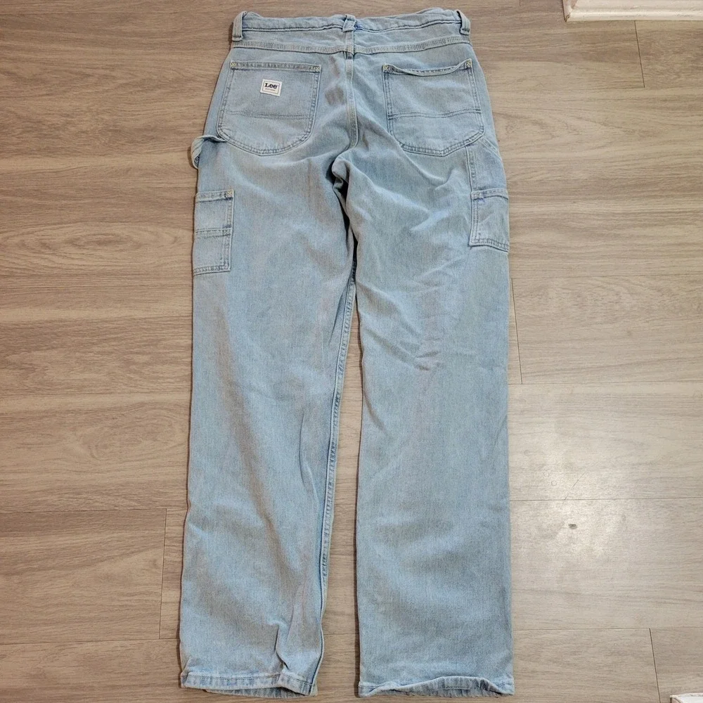 Lee Workwear Carpenter Jeans Mens 32x33(Tag 33x34) Light Wash Denim Utility VTG